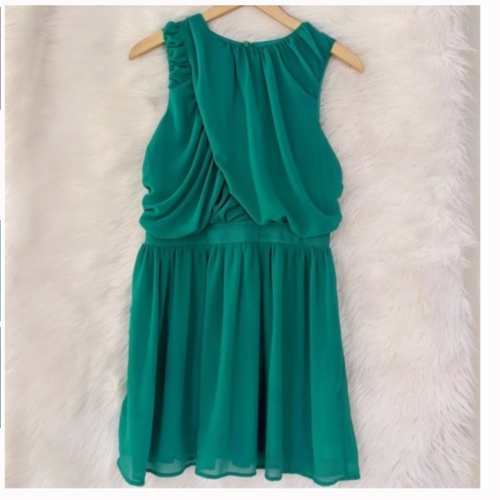 Boohoo Green Draped Dress
